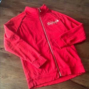 Campus Couture Wisconsin Badgers Red Full Zip-Up Sweatshirt XL